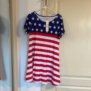 Patriotic Stars and Stripes Dress
